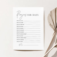 HARLOW-Gebete für Babyduschenberatungskarte