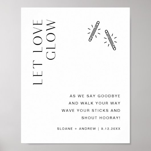 HARLOW Glow Stick Wedding Off Sign Poster (Vorne)