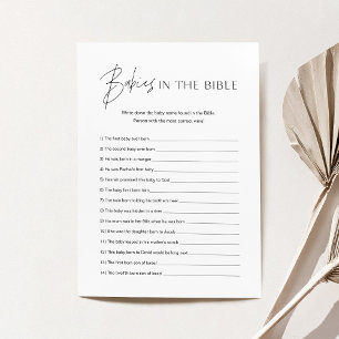 HARLOW in der Bibel-Baby-Duschkarte Einladung