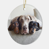 Harlow, Indiana und Reese Keramikornament (Links)