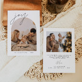 HARLOW Joy Edgy Modern Arch Foto Holiday Invitati Einladung