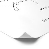 HARLOW Liebe ist süße Gastgeschenk Hochzeit Zeiche Poster (Ecke)