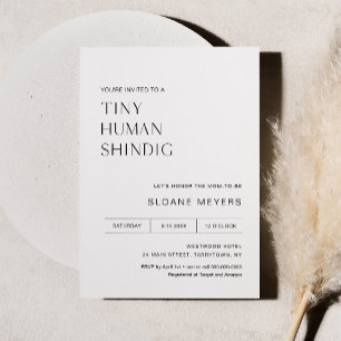 HARLOW Minimalistisch Baby Dusche Tiny Human Shind Einladung
