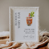 HARLOW Minimalistisch Bloody Mary Bar Sign Poster