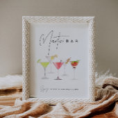 HARLOW Minimalistisch Martini Bar Sign Poster