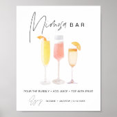HARLOW Minimalistisch Mimosa Bar Sign Poster (Vorne)