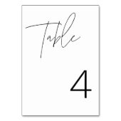 HARLOW Minimalistisch Moderne Tischnummer Card (Rückseite)