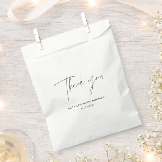 HARLOW Minimalistisch Vielen Dank Baby Dusche Geschenktütchen (Ausgeschnitten)