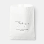 HARLOW Minimalistisch Vielen Dank Brautparty Geschenktütchen (Vorderseite)