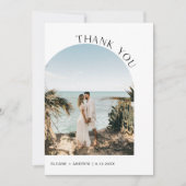 HARLOW Minimalistisch Wedding Foto Danke Karte (Vorderseite)