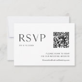 HARLOW Minimalistisch Wedding QR Code UAWG RSVP Karte (Vorderseite)