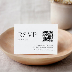 HARLOW Minimalistisch Wedding QR Code UAWG RSVP Karte