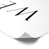 HARLOW Minimalistisch Wedding Welcome Sign 18x24 Poster (Ecke)