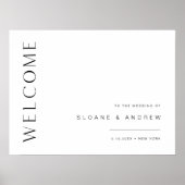 HARLOW Minimalistisch Wedding Welcome Sign 18x24 Poster (Vorne)