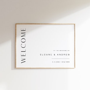 HARLOW Minimalistisch Wedding Welcome Sign 18x24 Poster