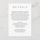 HARLOW Minimalistische Hochzeitdetails 5x3.5 Begleitkarte (Vorderseite)