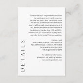 HARLOW Minimalistische Hochzeitdetails 5x3.5 Begleitkarte (Vorderseite)