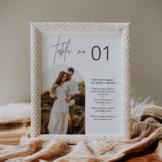 HARLOW Minimalistische Tischnummer mit Spaß 8x10 Poster