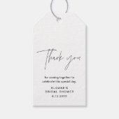 HARLOW Minimalistisches Brautparty Vielen Dank Geschenkanhänger (Vorderseite)