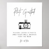 HARLOW Minimalistisches Foto Gästebuch Hochzeitsze (Vorne)