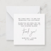 HARLOW Modern Black Share Liebe QR Code Cards Mitteilungskarte (Rückseite)