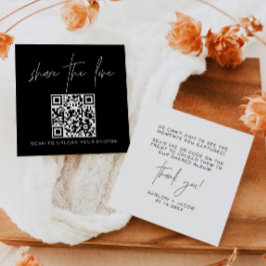 HARLOW Modern Black Share Liebe QR Code Cards Mitteilungskarte
