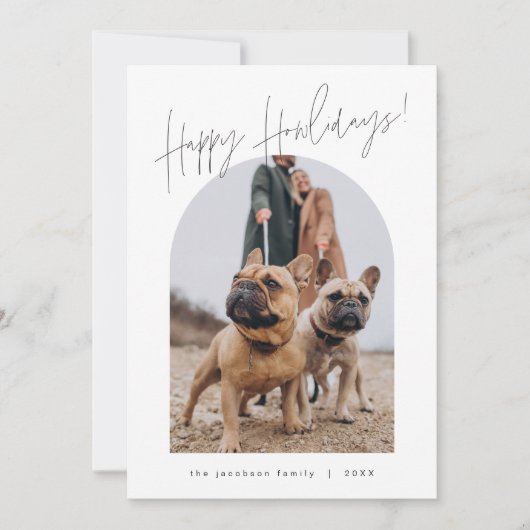 HARLOW Modern Howlidays Hunde Weihnachtskarte Einladung (Vorderseite)