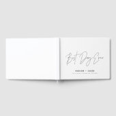 HARLOW Modern Minimalistisch Best Day Ever Wedding Gästebuch (Voll)