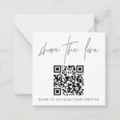 HARLOW Modern Share the Liebe QR Code Table Cards Mitteilungskarte (Vorderseite)
