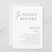 HARLOW Modern The Night Before Probe Dinner Einladung (Vorderseite)