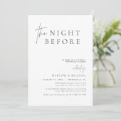 HARLOW Modern The Night Before Probe Dinner Einladung (Stehend Vorderseite)