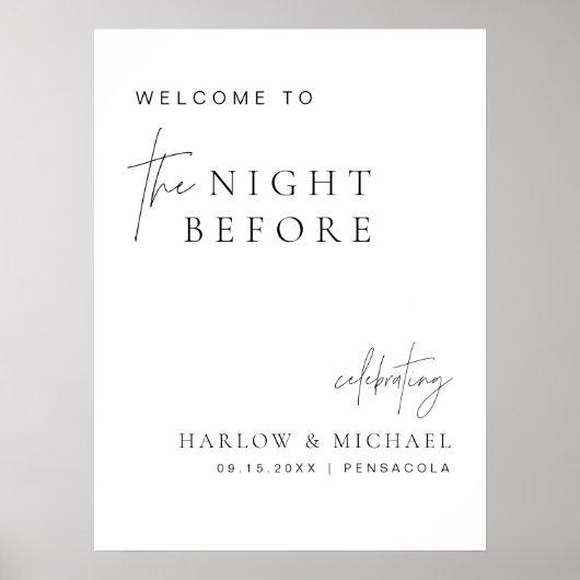 HARLOW Modern The Night Before Probe Dinner Poster (Vorne)