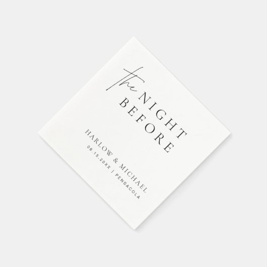 HARLOW Modern The Night Before Probe Dinner Serviette (Ecke)