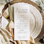 HARLOW Modern The Night Before Probe Menu Card Einladung<br><div class="desc">Die Harlow Wedding Collection besticht durch einen modernen Schriftart und ein schlichtes minimalistisches Design. Ideal für Ihr einfaches,  zeitloses Paar.</div>