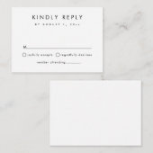 HARLOW moderne, einfache RSVP-Kartenvorlage Begleitkarte (Vorne/Hinten)