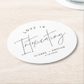 HARLOW Moderne Hochzeitsstiftung ist berauschend Runder Pappuntersetzer (Angewinkelt)