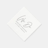 HARLOW Moderne Minimalistisch Hochzeit Serviette (Ecke)