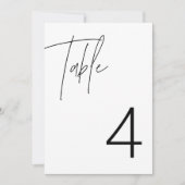 HARLOW Moderne Minimalistische Edgy-Tischnummer Einladung (Vorderseite)