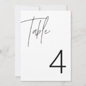 HARLOW Moderne Minimalistische Edgy-Tischnummer Einladung (Rückseite)