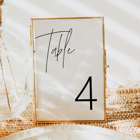 HARLOW Moderne Minimalistische Edgy-Tischnummer Einladung