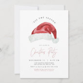 HARLOW Moderne Minimalistische Weihnachtsmannmütze Einladung (Vorderseite)