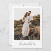 HARLOW Modernes Minimalistisches Foto Save the Dat Einladung (Rückseite)