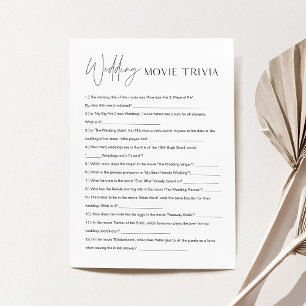 HARLOW Movie Trivia Brautparty Game Card Einladung