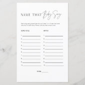 HARLOW Name, dass Baby Tune Baby Dusche Spiel (Vorderseite)