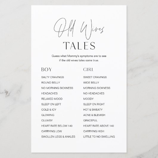 HARLOW Old Ehefrauen Tales Baby Showspiel (Vorderseite)