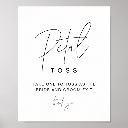 HARLOW Petal Toss Wedding Sign Off Poster (Vorne)
