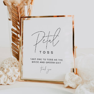 HARLOW Petal Toss Wedding Sign Off Poster