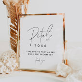 HARLOW Petal Toss Wedding Sign Off Poster