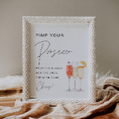 HARLOW Pimp Ihr Prosecco Mimosa-Zeichen Poster