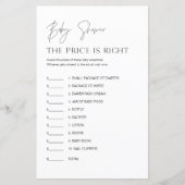 HARLOW Raten Sie das Price Baby Duwer Game (Vorderseite)